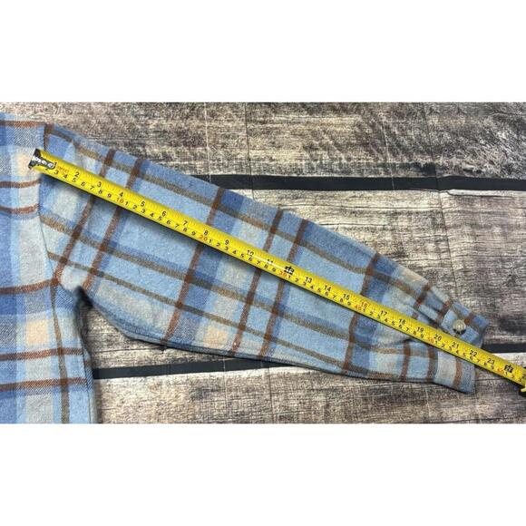 Ford Bronco Top Womens Large Flannel Shirt Shacket Wool Blend Button - Picture 12 of 14